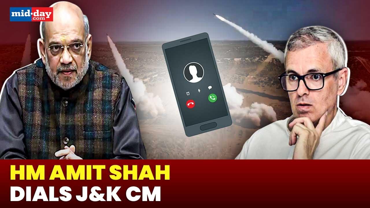 HM Amit Shah dials CM Omar Abdullah, alerts BSF for border & civilans' safety