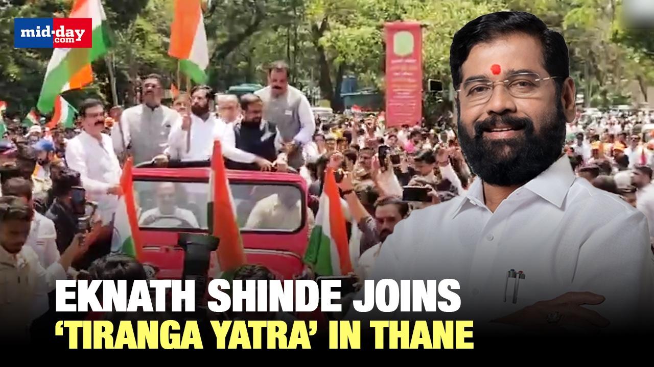 Tiranga Yatra: Maharashtra Deputy CM Eknath Shinde joins the rally in Thane